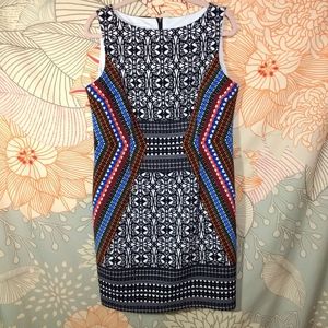 London Times Black Stretch Shift Dress size 14